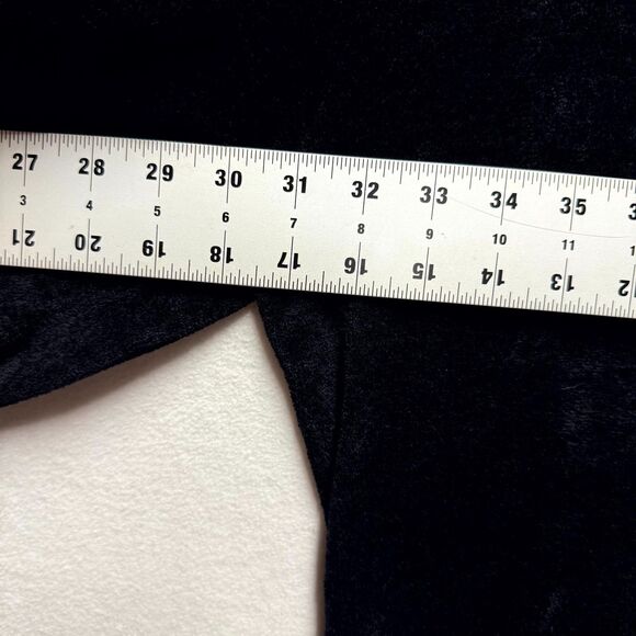 Another Love $98 Zola Sweater Dress Black Velvet Puff Sleeve Size S - Picture 9 of 11